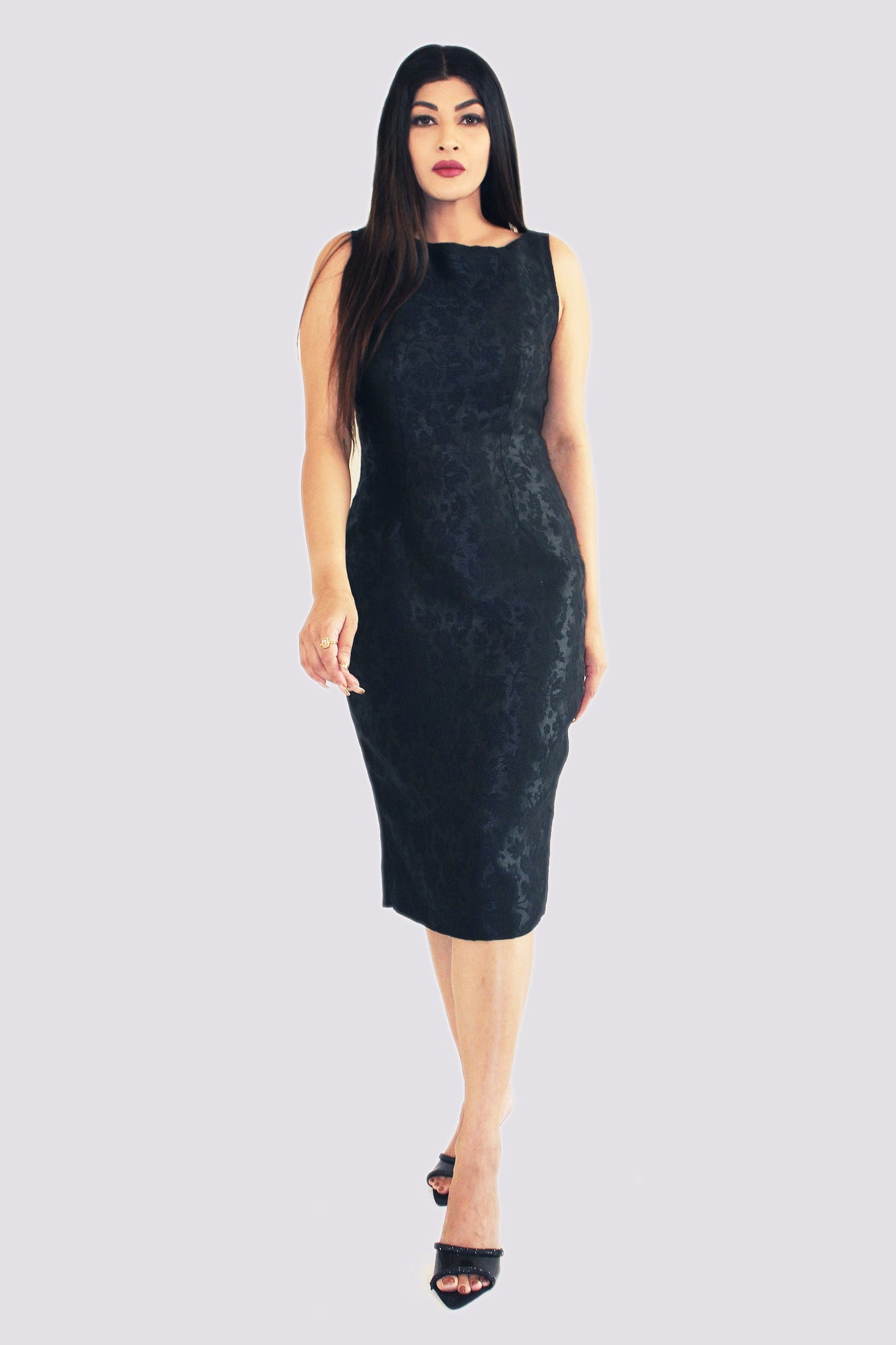 My Own Boss Black Pencil Dress