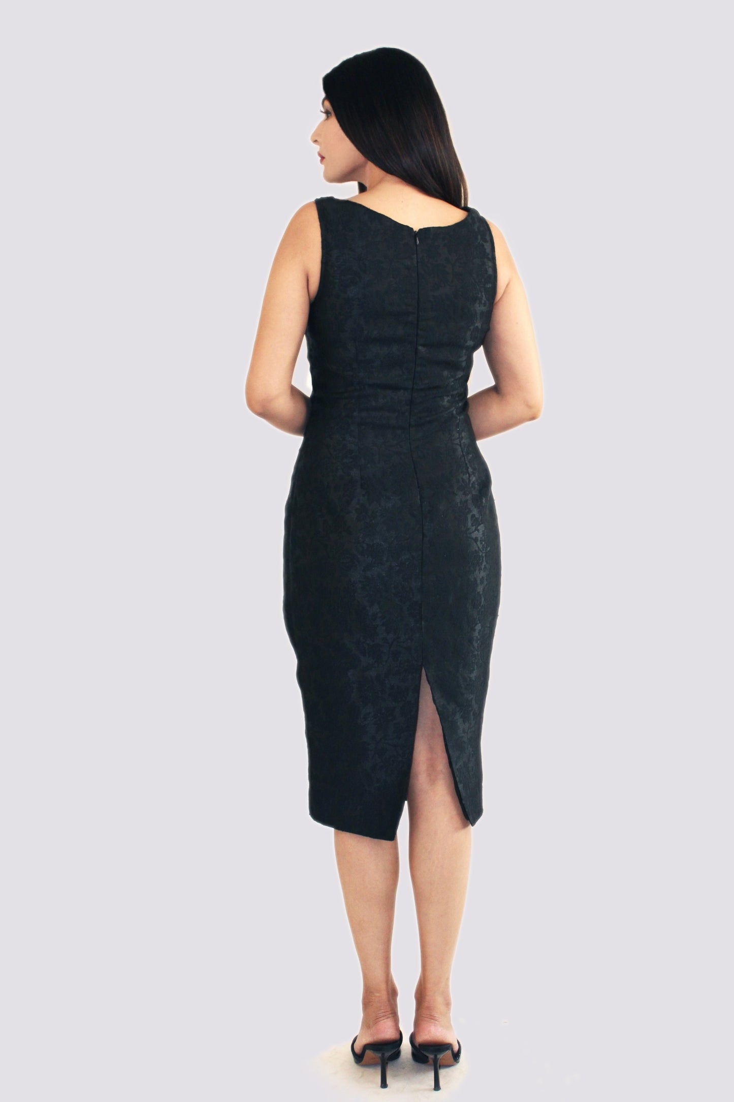 My Own Boss Black Pencil Dress